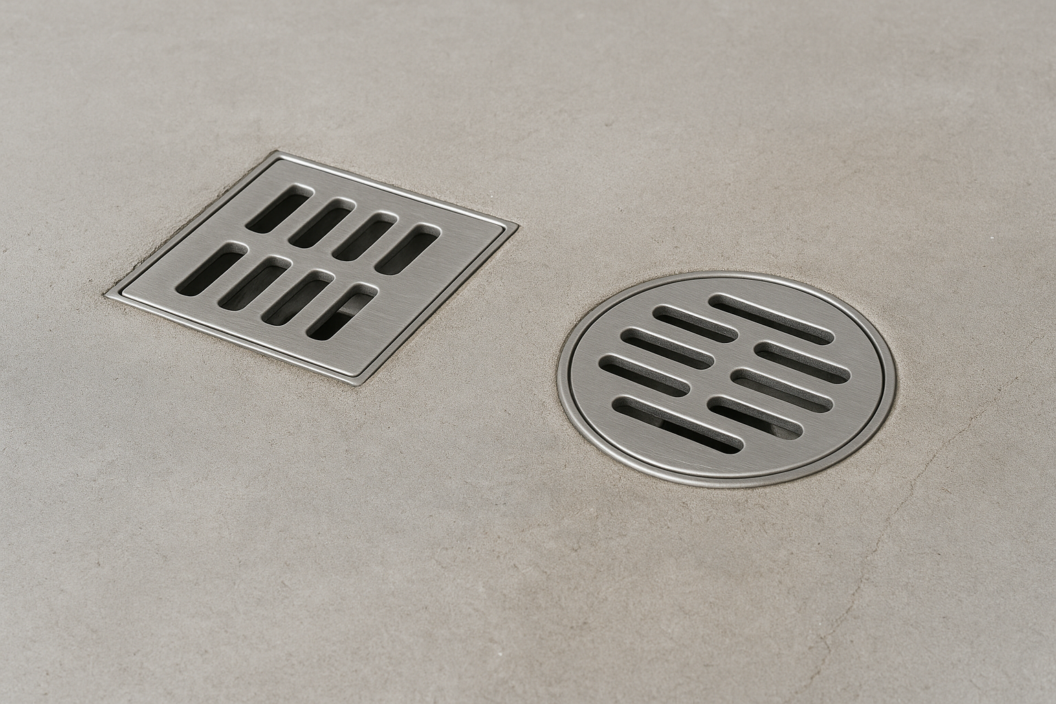 Stainless steel standard 8″–10″ round or square Floor Drain