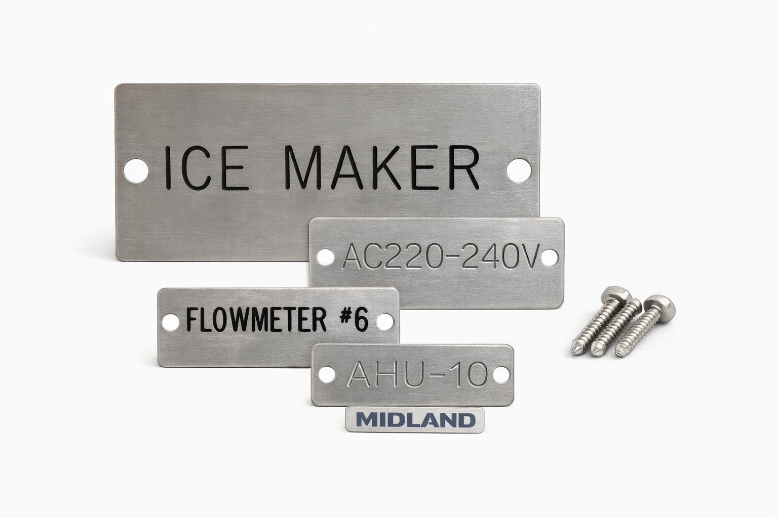 Stainless Steel Equipment ID Tags (Laser Engraved)